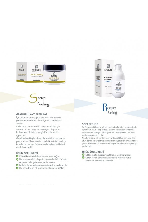 GRANÜRLÜ AKTİF PEELING AND SOFT PEELING 